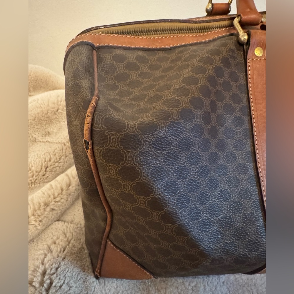 CELINE Macadam Canvas
Boston Bag PVC Leather Brown
Gold - Picture 2 of 13